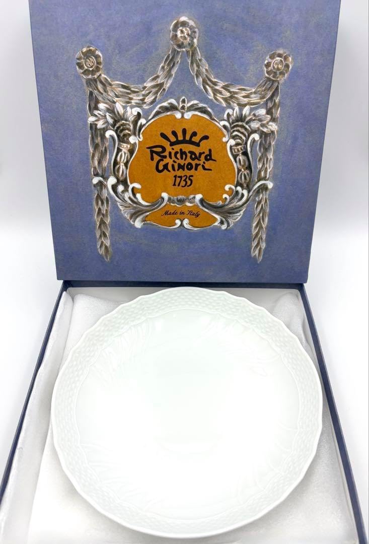 未使用保管品　リチャードジノリ ベッキオホワイト　プレート　2枚セット　箱付 未使用保管品 リチャードジノリ ベッキオホワイト プレート 2枚セット
