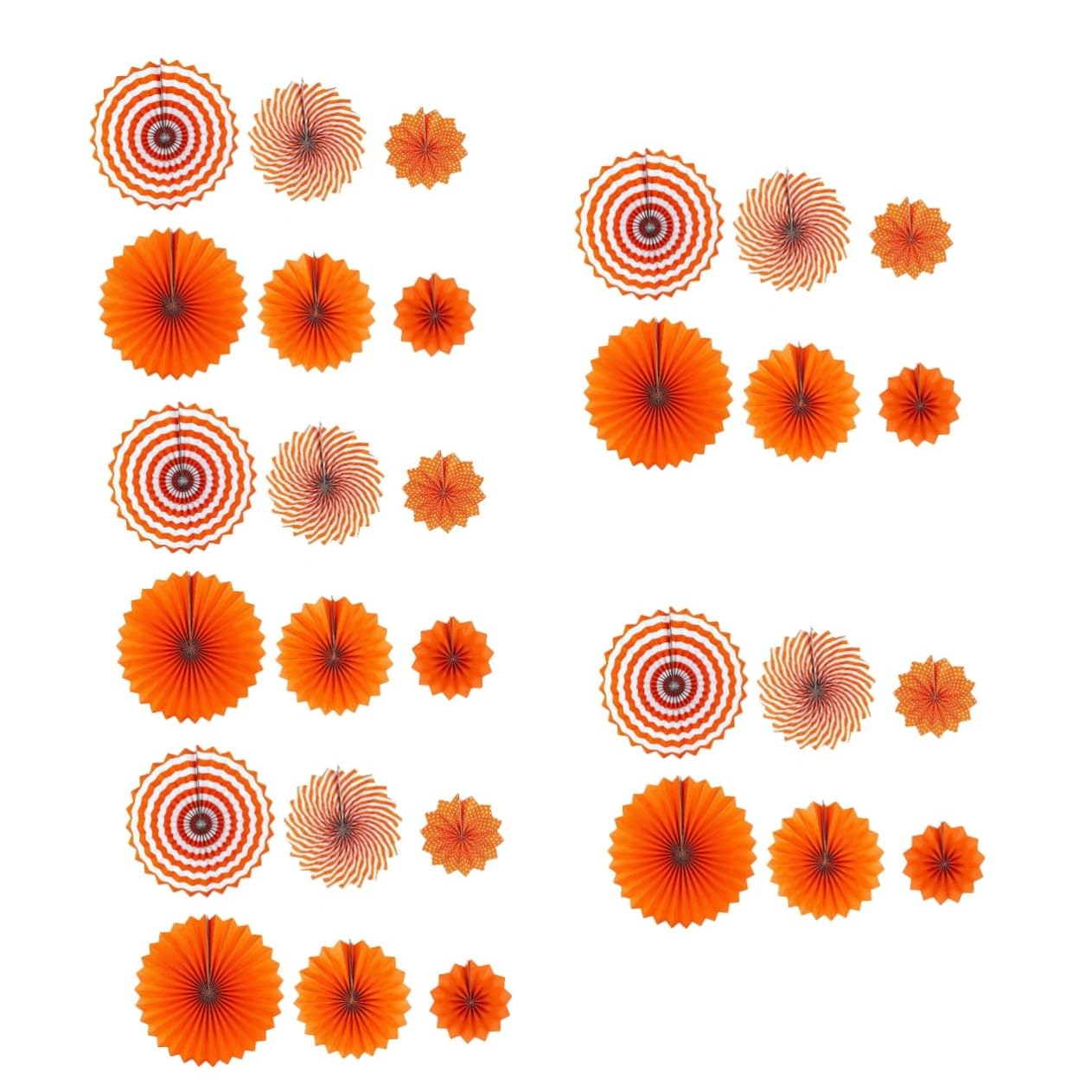 PRETYZOOM 30 STK Fächerblume aus Papier dekoratives Fächerdekor dekorative Girlanden aus Papier Halloween Dekoration Halloween-Dekoration das Halloween-Fan-Requisiten Papierfächer