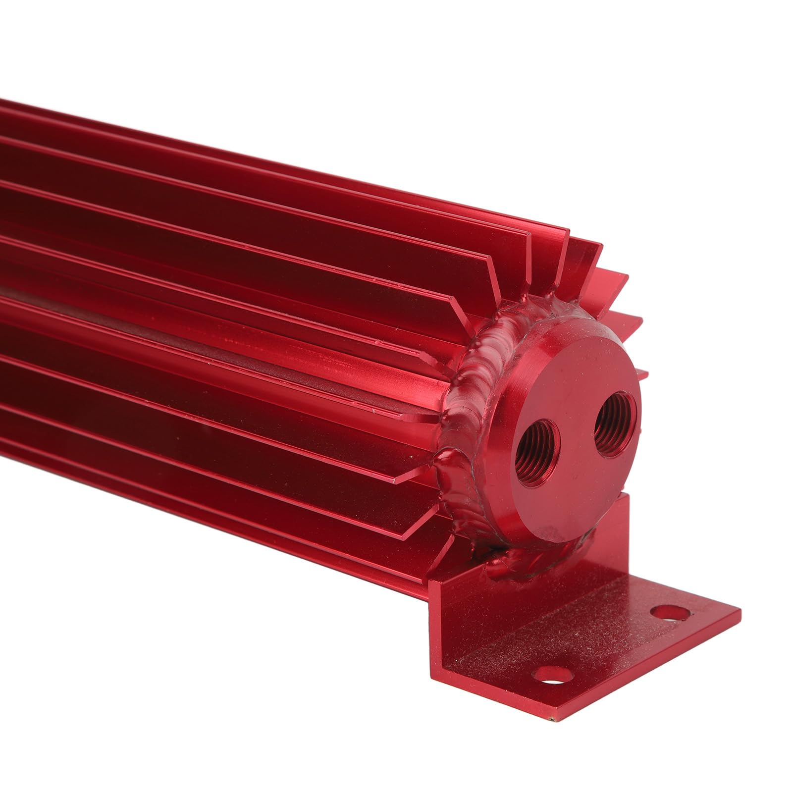 Radiatore Olio Trasmissione, Raffreddamento Efficiente Anodizzato Radiatore Olio Trasmissione a Doppio Canale da 12 Pollici Prestazioni Eccellenti per Auto e Camion (rosso)