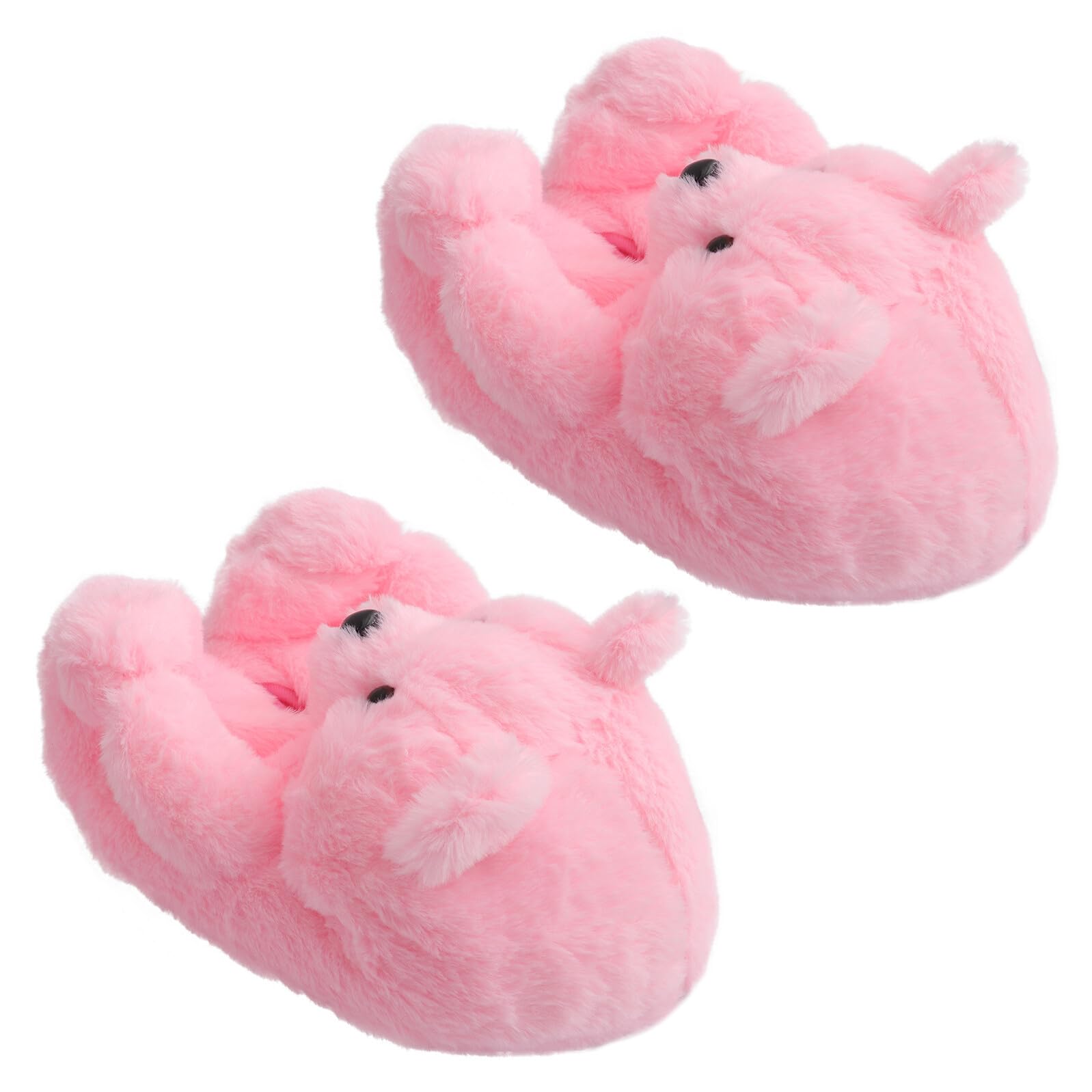 Pantofole Invernali da Donna in Peluche Pantofole Forma di Orso dei Cartoni Animati Calde e Antiscivolo per Interni