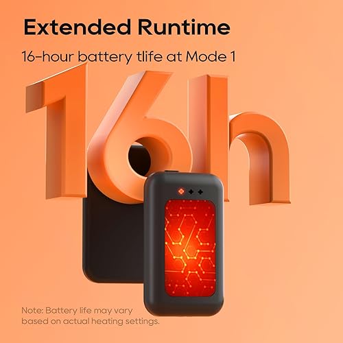 Miniatura 4 de Calentadores de manos eléctricos recargables, paquete de 2, calentador de manos recargable de 6400 mAh, calentador de manos portátil de 16 horas