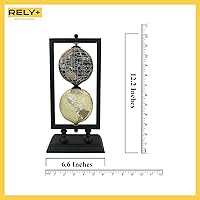 Vista 3 de Rely+ Juego de 2 soportes de metal resistentes de 4 pulgadas (no de plástico). Globos de escritorio giratorios para escritorio geográficos