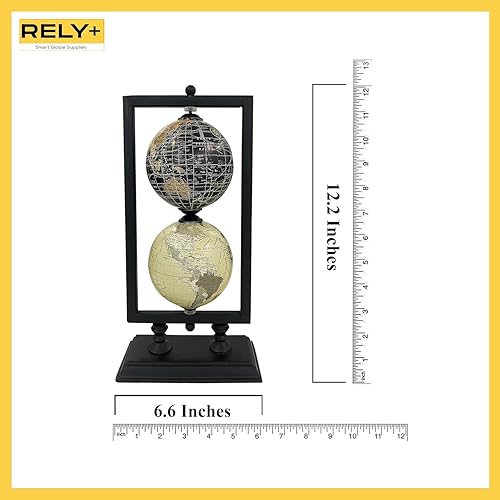 Miniatura 4 de Rely+ Juego de 2 soportes de metal resistentes de 4 pulgadas (no de plástico). Globos de escritorio giratorios para escritorio geográficos,