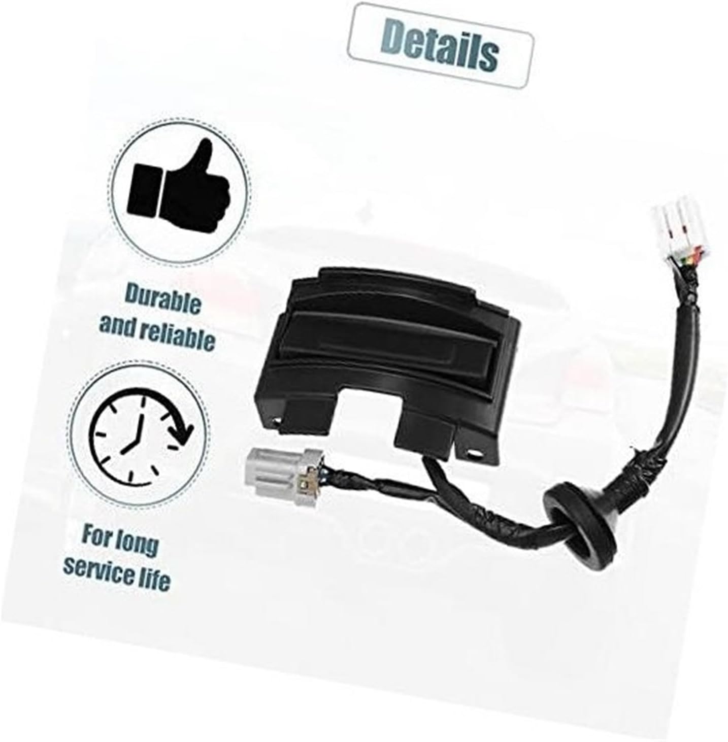 81260-2V010 Trunk Tailgate Handle Release Switch Rear Door Hatch Liftgate Latch Button Switch, for Hyundai, for Veloster 2012-2017 Black Car Boot Switch