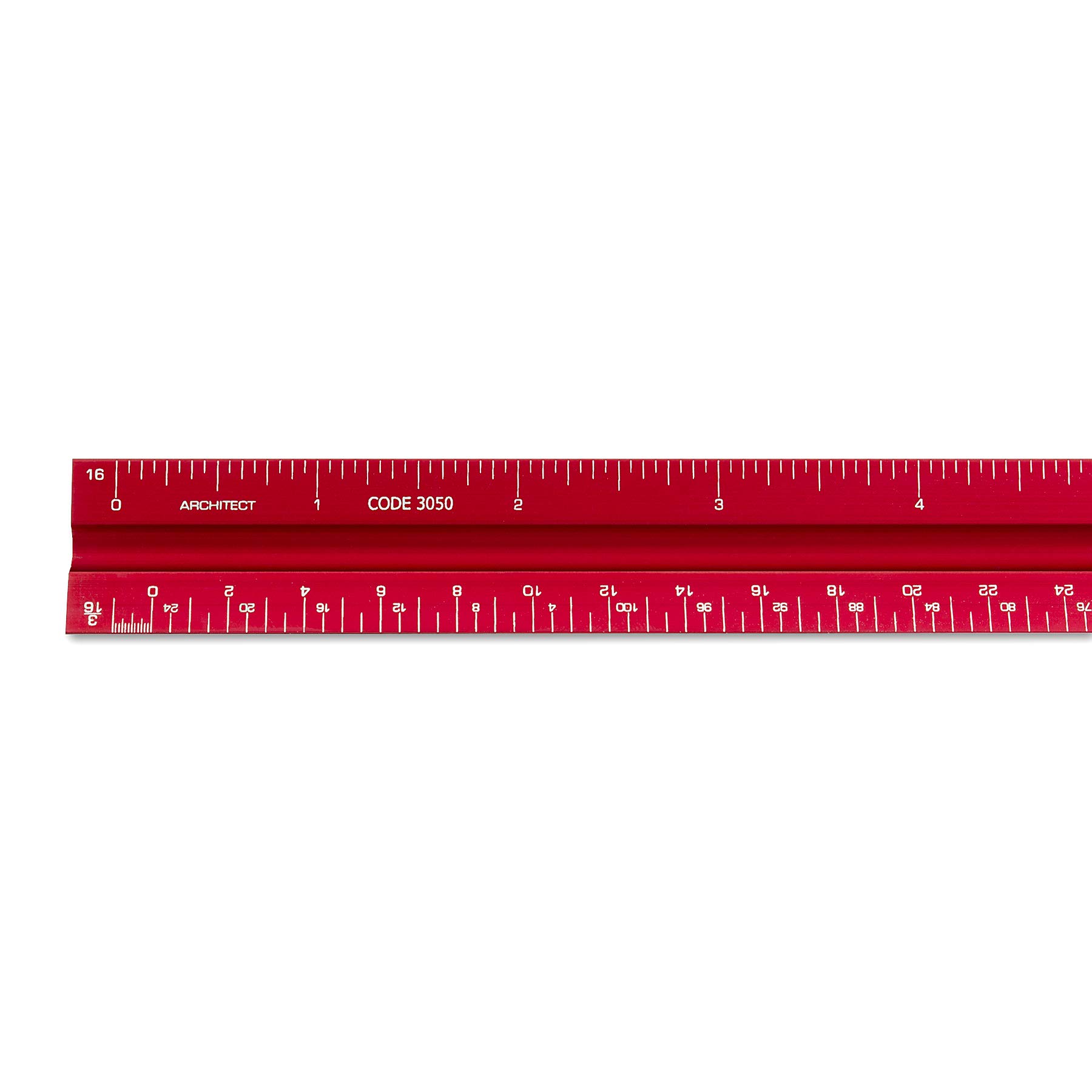 Alumicolor 3050-4 Aluminium-Architekten-Skala, 30,5 cm, Rot