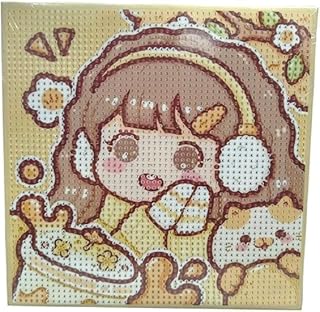 طقم رسم ماسي للجنسين، مصنوع من الريزن الماسي بلون بيج، مناسب للأعمار 6 سنوات وما فوق. يساعد في تنمية التركيز وتحسين التناسق البصري