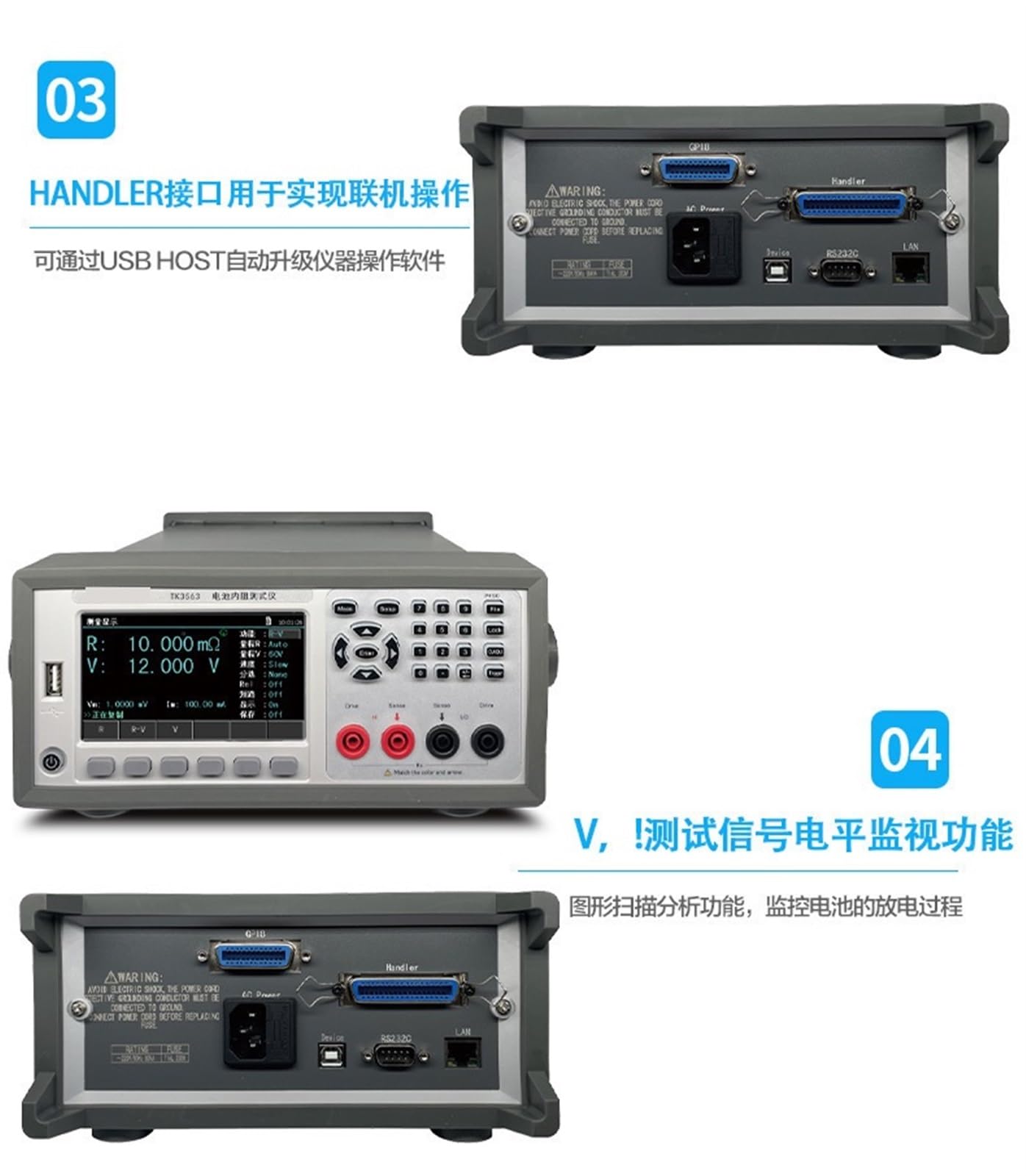Misuratore di Resistenza Tester Di Carico Elettronico, CC Programmabile TK3563, A Doppio Canale
