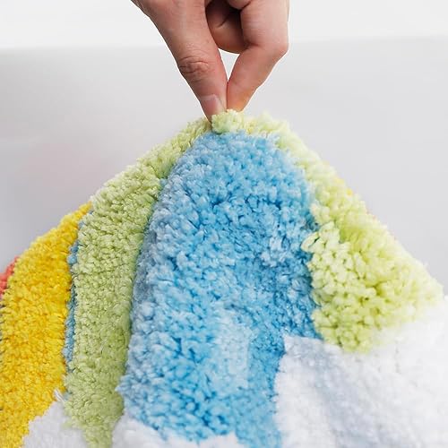 Miniatura 5 de Alfombras de baño de 24 x 17 pulgadas, antideslizantes, suaves y absorbentes, lavables y secas a máquina, tapetes para baño, bañera, ducha y baño,