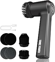 Vista 1 de Limpiador eléctrico giratorio – De mano y ergonómico, IPX7 impermeable, 4 cabezales de cepillo multiusos, batería recargable de larga duración