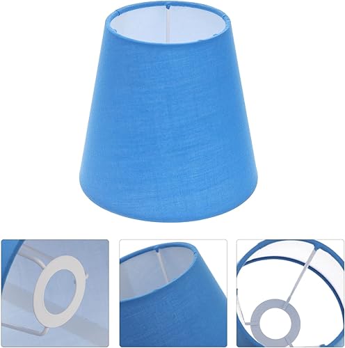 Miniatura 4 de LALAFINA Pantalla de tela para lámpara de araña pequeña pantalla de lámpara de barril cubierta de lámpara pequeña con clip en bombilla para lámpara