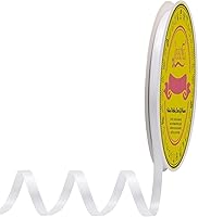 Vista 282 de Cinta de satén plateada de doble cara de 1-1/2 pulgadas x 50 yardas, cinta plateada de poliéster para envolver regalos, muy adecuada para bodas