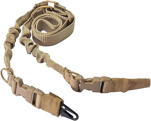 Miniatura 7 de WOLTIS Two Point Gun Sling, Adjustable Bungee Rifle Sling Strap Military Tactical QD Quick Detach Sling with Hook for Outdoor Hunting Shooting