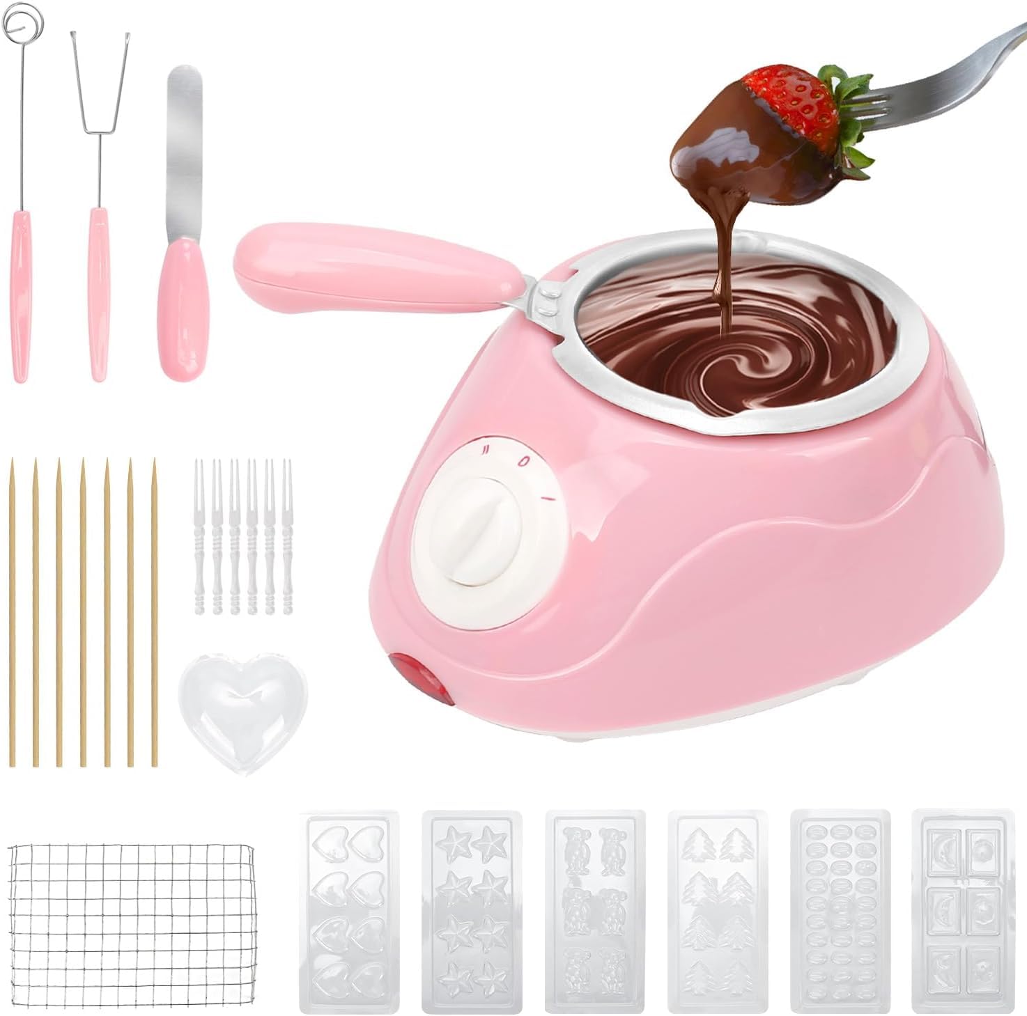Multi-Use Chocolate Melting Device with Removable Bowl and Heat Settings for Home and Professional Use