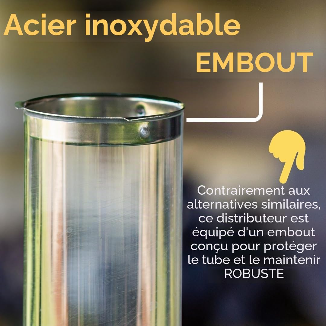 PROVIDE Grande Mangeoire à Oiseaux en Acier Inoxydable Avec Plateau - Pour Graines et Oiseaux Sauvages de Jardin - en Métal
