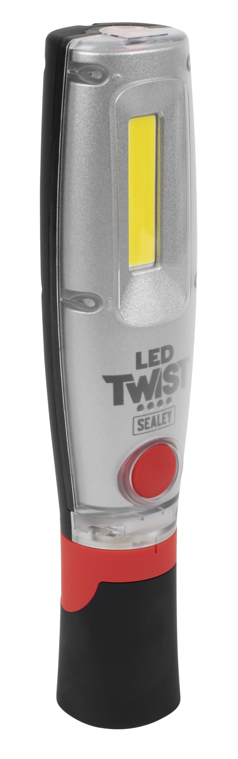 Sealey LED Twist Rechargeable Inspection Light, 16W COB LED & 1W SMD, 2000lm, Rotating Magnetic Base - LED2001, Grey