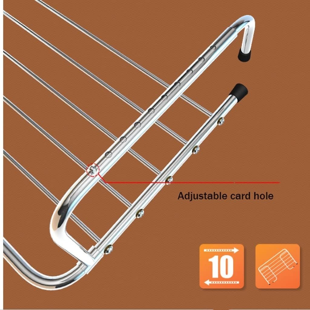 Drying Rack Stainless Steel Multifunctional Clothes Drying Rack Wall-Mounted Window Balcony Indoor Fence Small Clothes Drying Rack Portable Dryer (Brass)