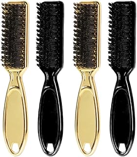 Lurrose 4 peças de escova de barba com alça de barba, escova de cuidados faciais, alisa, promove o crescimento da barba para homens