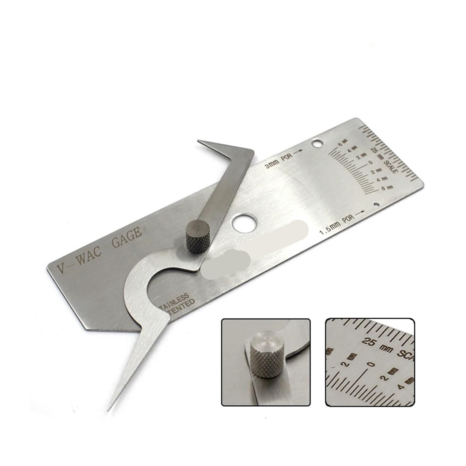CUDTAPI Welding Gauge Gage Weld Biting Edge Undercut Inspection Gage Metric Mm Reading