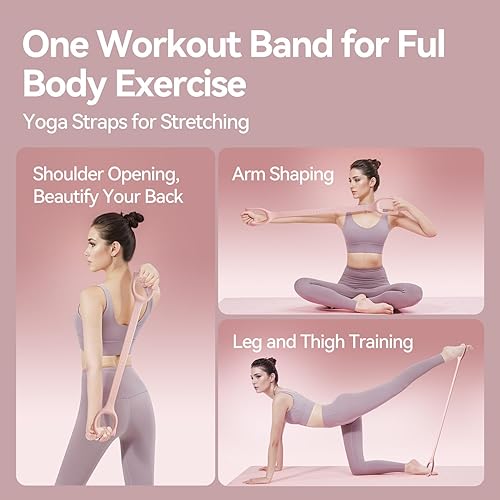 Miniatura 8 de Figure 8 Workout Resistance Band - 3 Elasticities Optional 20 30 40lb, Thicker Durable Arm Back Shoulder Exercise Elastic Rope Yoga Straps Pilates