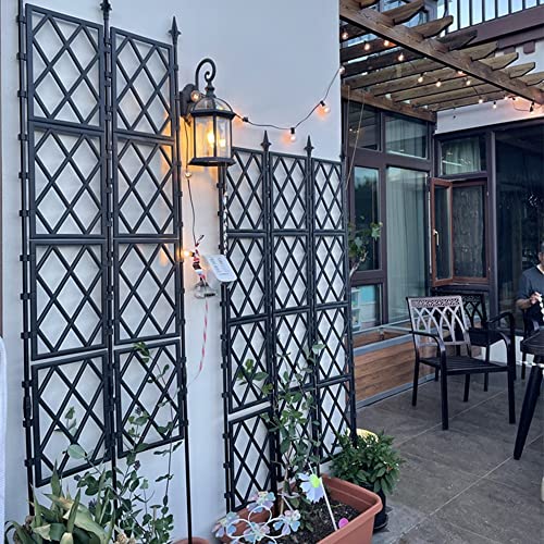 Garden Wall Trellis, Garden Plant Support Frame, 180X 85Cm Garden Fence Mesh Frame, For Climbing Plants, Patio Lawn Yard Decoration, Black, White (Color : Black, Size : 30X130Cm(11.8X51.2In)) #TOP2