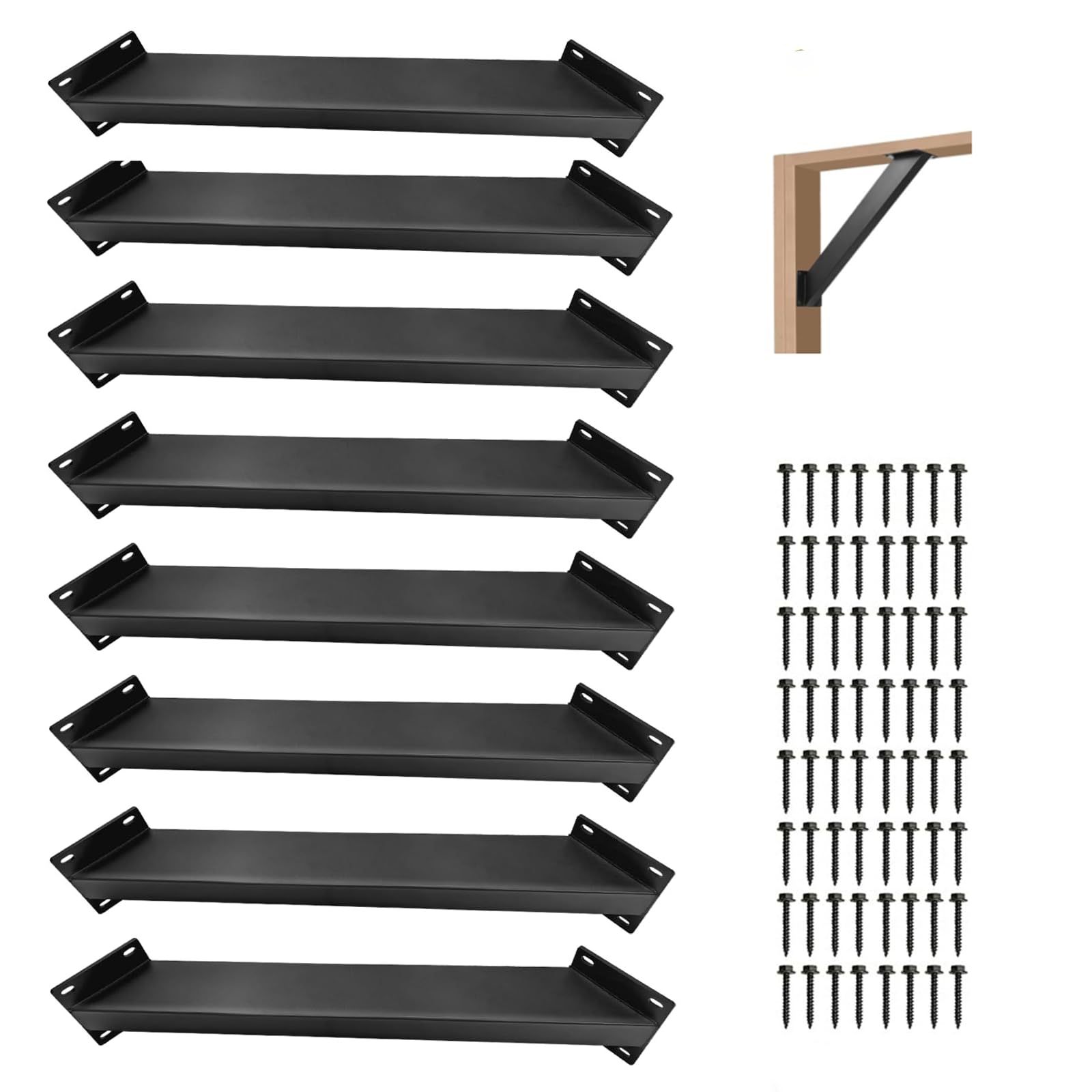 Set di 8 supporti per pergola in acciaio a 45 gradi, connettore per travi / connettore per pali / connettore angolare in legno, per strutture in legno, pergola da giardino, gazebo