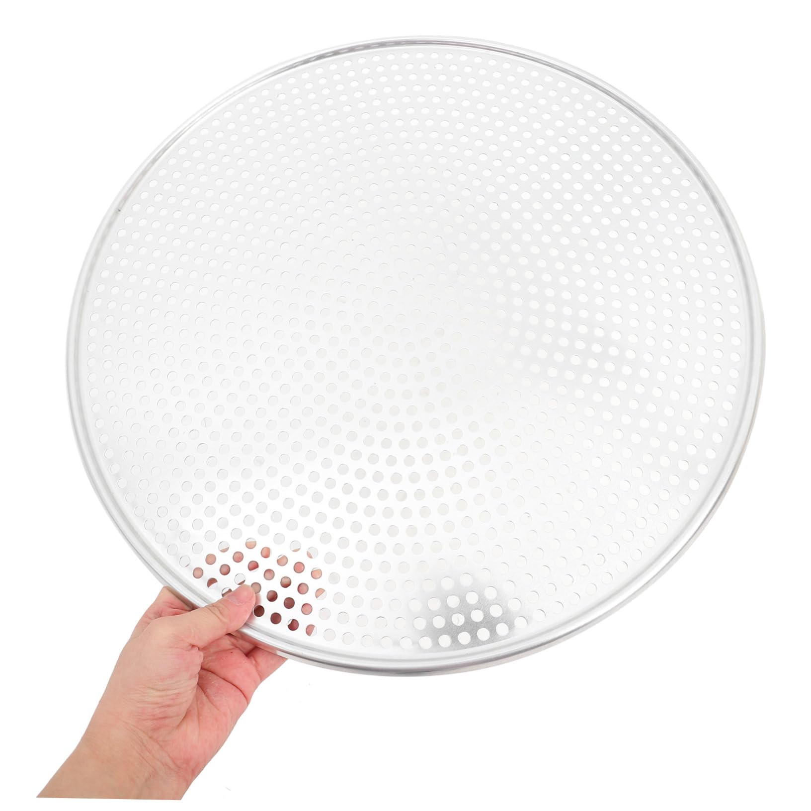 DOITOOL Bandeja De Pizza Perforada De Aluminio 16 Pulgadas Para Horno, Malla Para Hornear Uniforme, Resistente Al Calor, Uso Doméstico y Profesional, Adecuado Para Pizza y Repostería