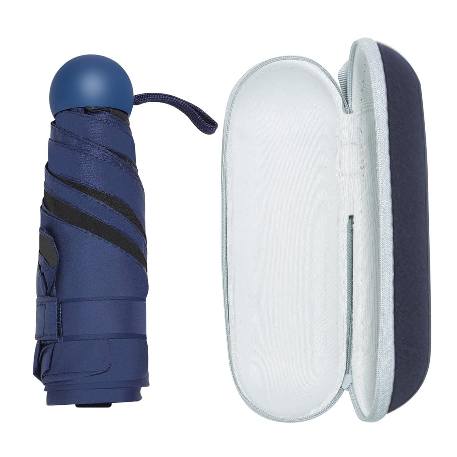 T TerselyMini Sun & Rain Umbrella, Mini Windproof Folding Travel Umbrella, Portable Lightweight Compact Parasol with 95% UV Protection for Sun and Rain, Popular Style for women and men