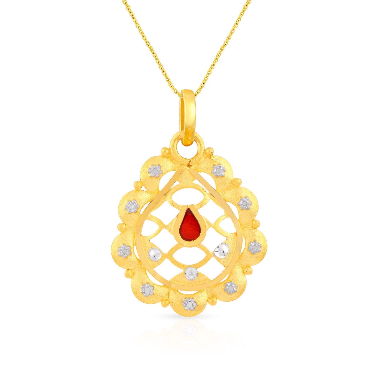 Yellow Gold Pendant for Women 22k | 22 kt (916) BIS Hallmark Gold Pendant for Women & Girls | 22 Karat Gold Jewellery for Birthday, Wedding, Anniversary & Diwali Gift