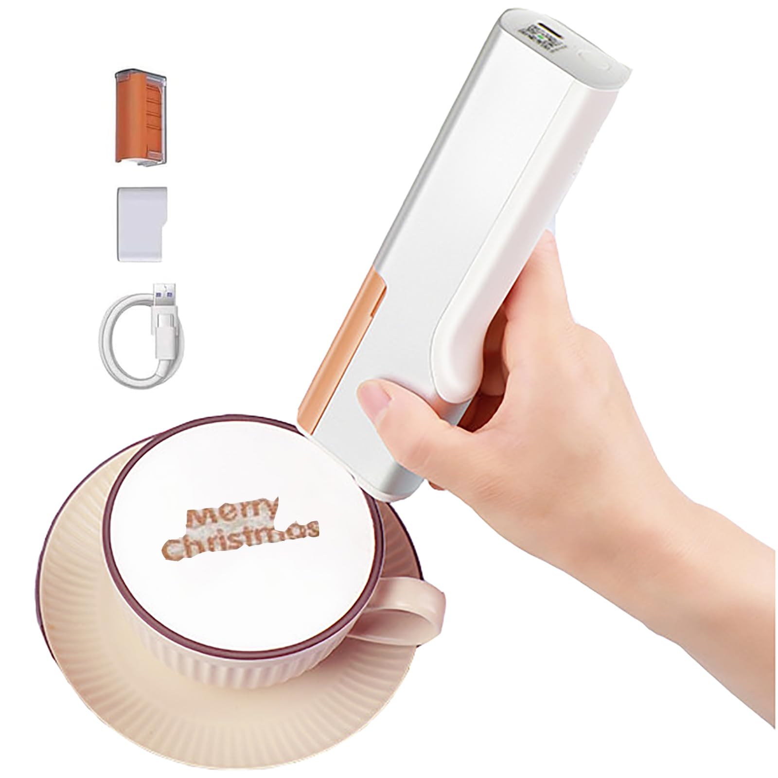 Bolígrafo portátil de inyección de tinta comestible con función de memoria, tipo C y Bluetooth para manualidades de tartas y café