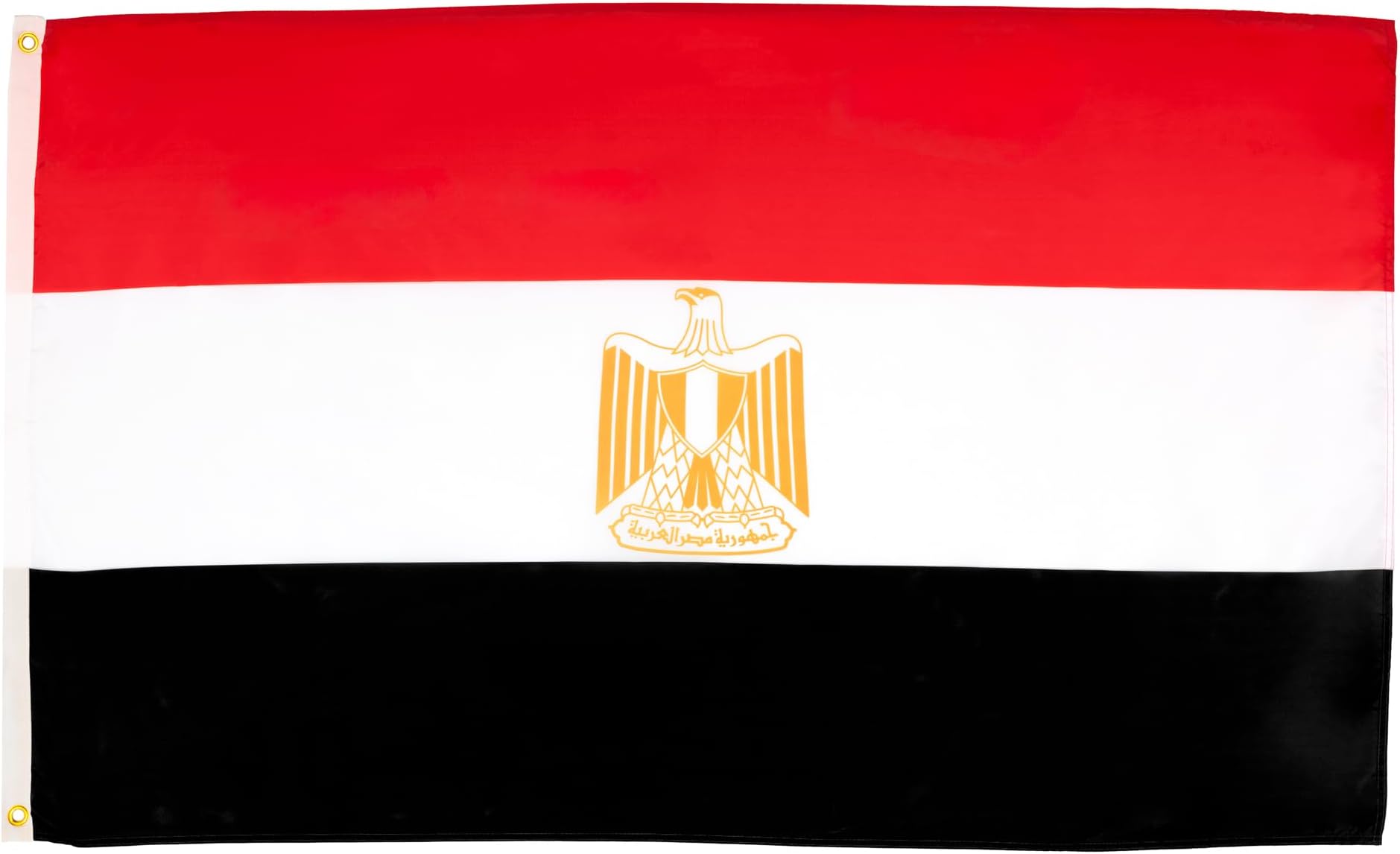AZ FLAG Egypt 3' x 5' - Egyptian flags 90 x 150 cm - Banner 3x5 ft 100% Polyester With 2 Grommets -