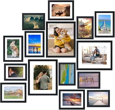 Fixwal Picture Frames, 15 Pack Wall Frame Set...