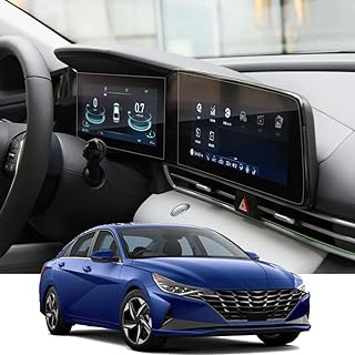 Screen Protector for Hyundai Elantra (SE,SEL,Limited,N Line) 2021-2023 Hyundai Elantra Accessories 9HD Tempered Glass Compatible with 2021 2022 2023 Hyundai Elantra(10.25-in GPS+ 10.25-in Dashboard)