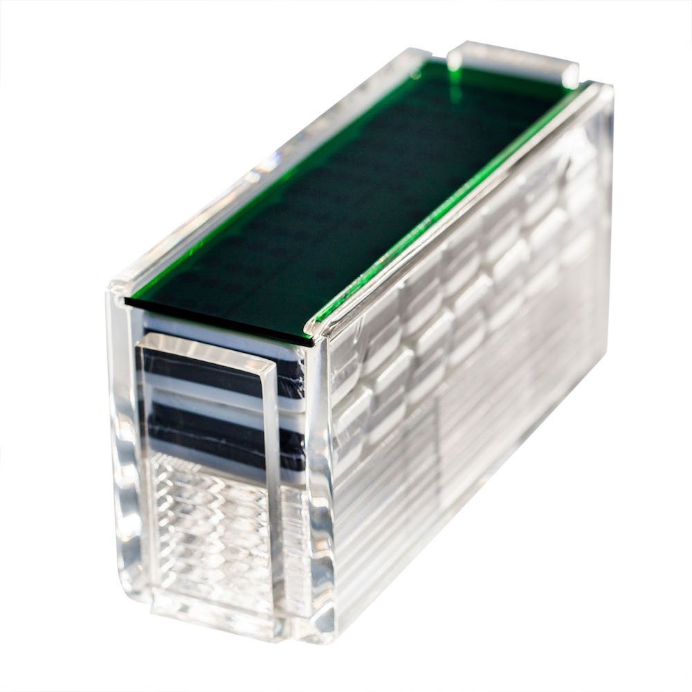 Modern Double Six Jumbo Domino Set with Racks (Green)