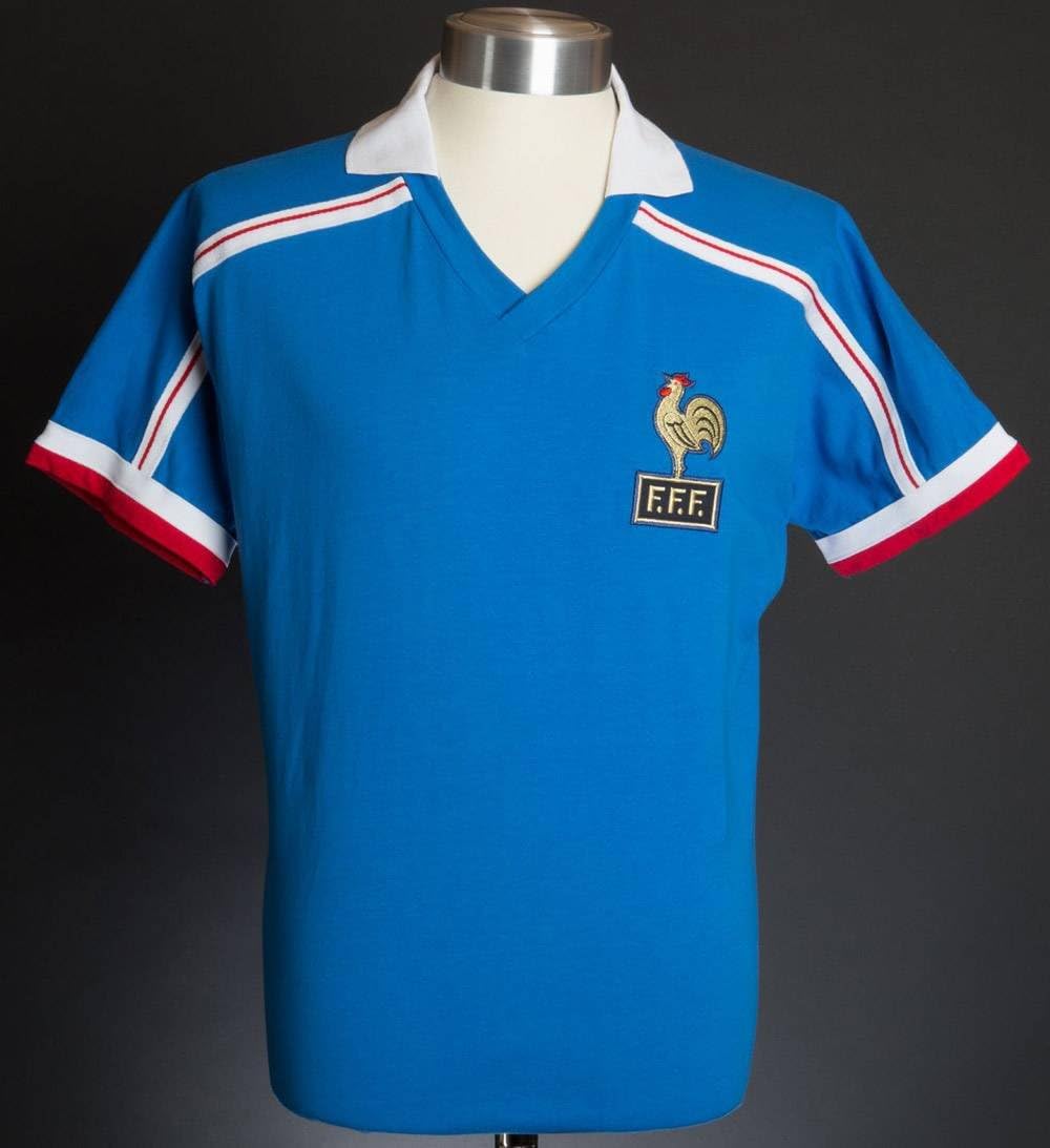 Equipe de France de Football Score Draw Home France 1986 Men's Football Shirt