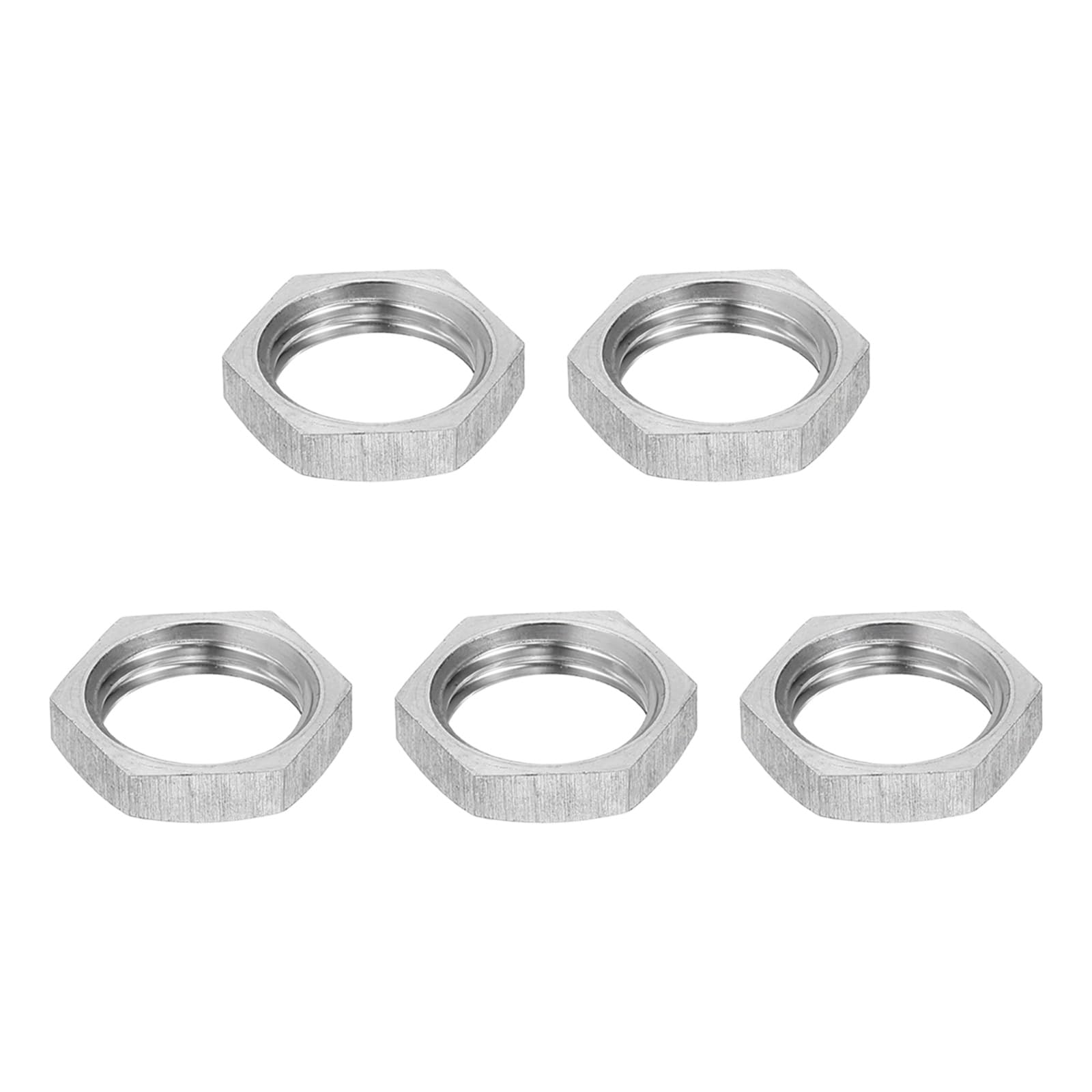 PATIKIL M14x1.5x4mm Hex Nuts, 5Pcs 304 Stainless Steel Metric Fine Thread Hexagon Thin Lock Nuts Fasteners for Machinery Manufacturing, Industrial Use, 17mm Width