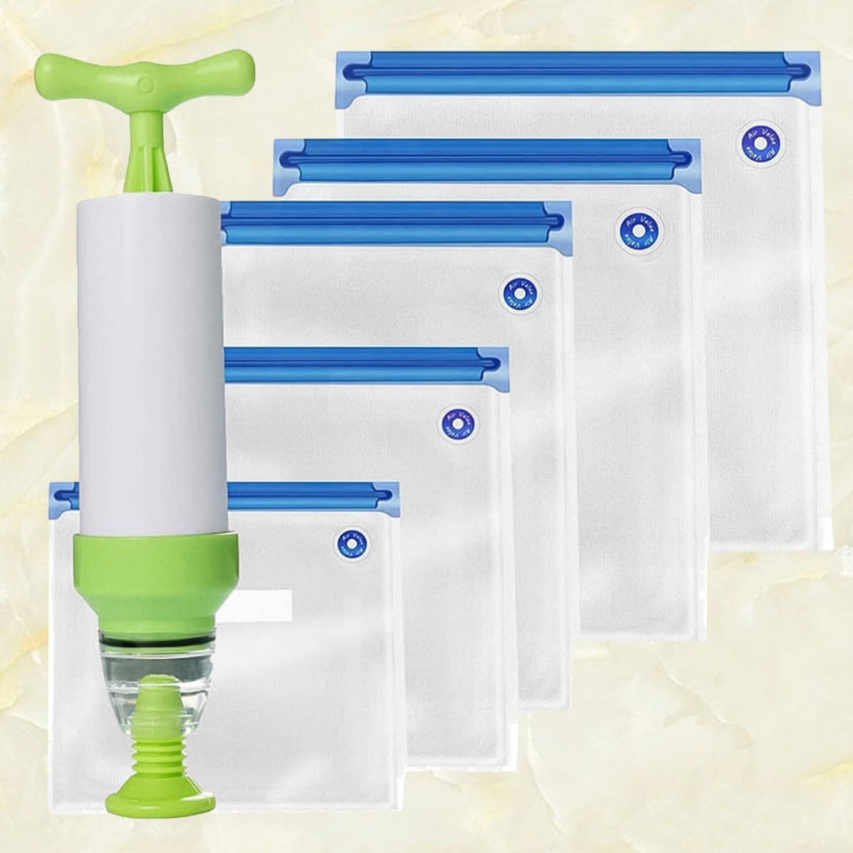 Vacuum Sealer Bags 6 Piece Set Pa PE Freshness Bag