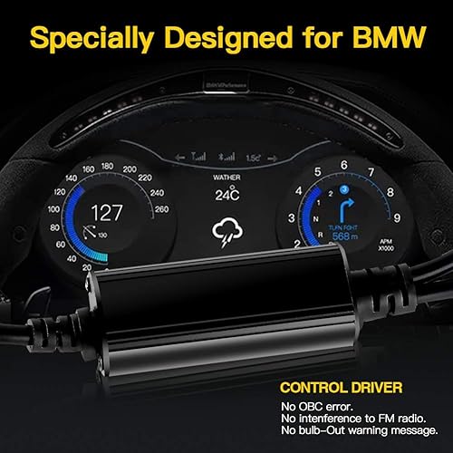 Miniatura 4 de Apmat H8 LED Angel Eyes Halo Xenón Blanco DC 12V Reemplazo para BMW E60 E61 E63 E64 E70 E90 E92 E70 E71 E82 E87 E89 1 3 5 Series X5 X6 Z4 Z7 (blanco)