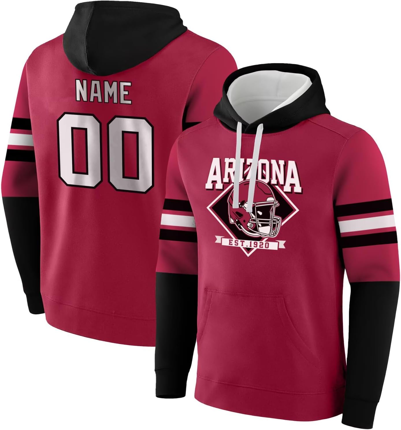 Hoodies Customized Name and Number Hooded Sweatshirts Gifts for Men Women Youths