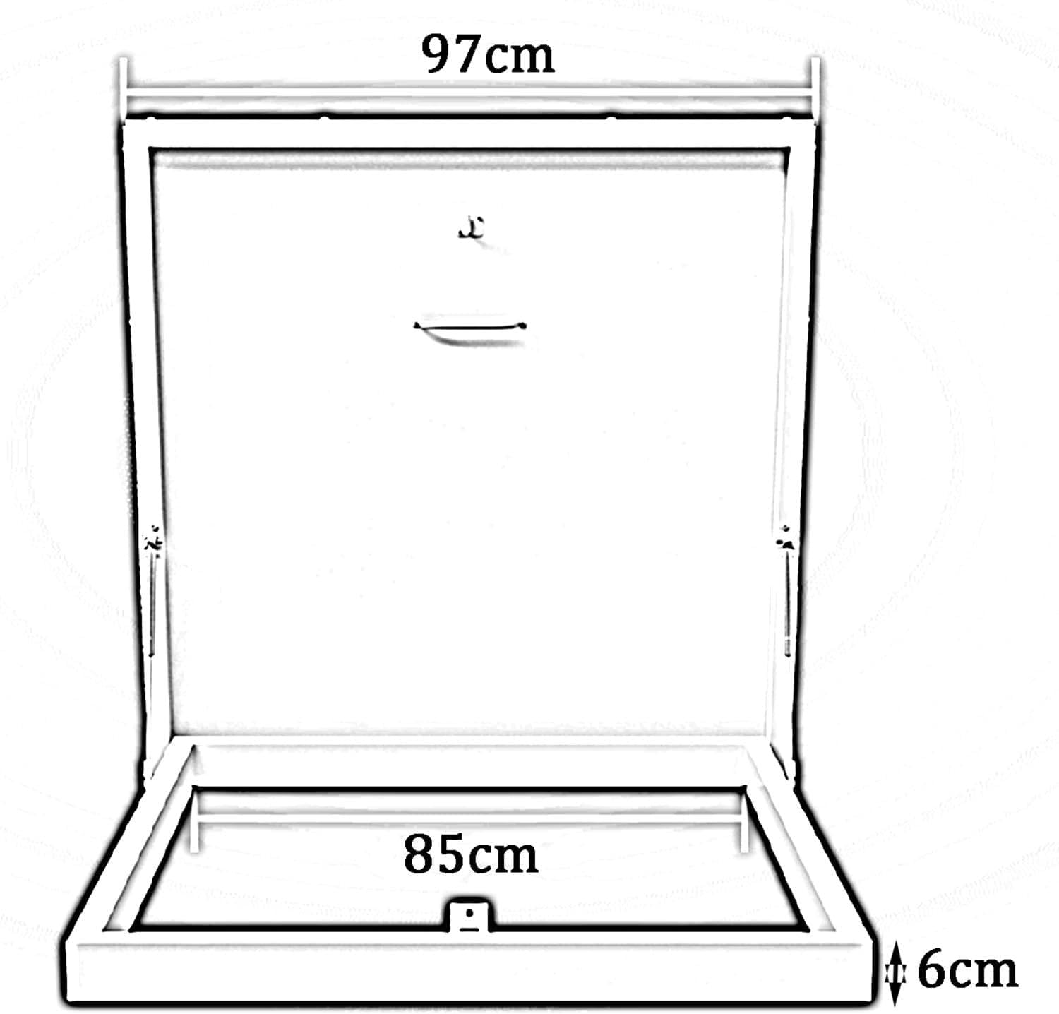 Zincato Botola del tetto, Soffitta Cantina del seminterrato Scale Coperchio di uscita, Botola di accesso Finestra di uscita Coperchi dei tombini per seminterrato Vicoli del pozzo Cortile,A-85x85cm