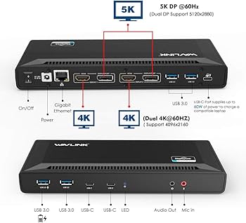 Amazon.com: WAVLINK Dual 4K@60Hz USB C Laptop Docking Station with