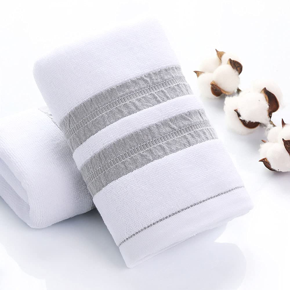 Serviette très absorbante et sèche rapide 2 pièces en pur coton blanc