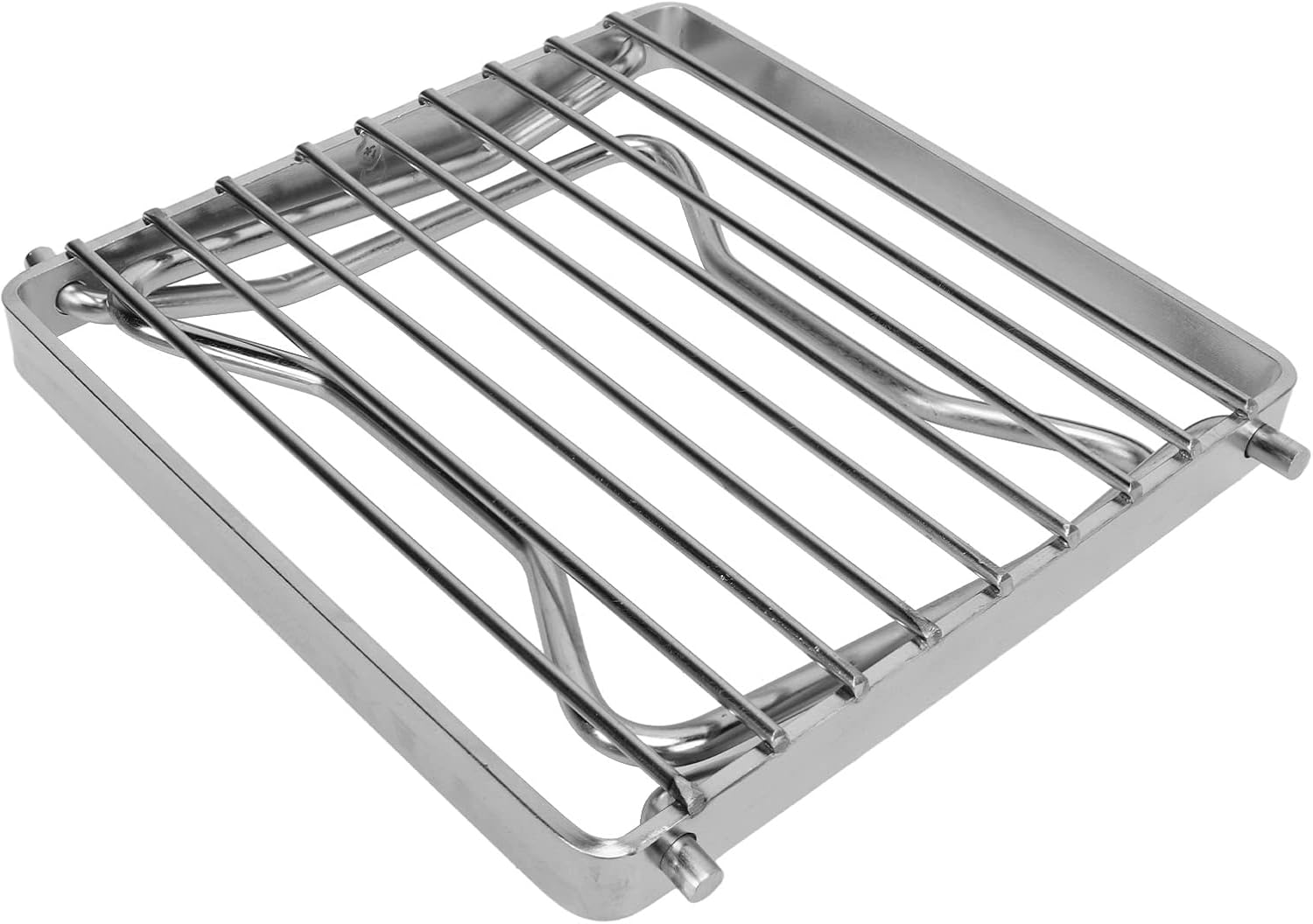Folding Campfire Grill, Stainless Steel Collapsible Camping Stove Grate Rack, Portable Barbecue Net for Outdoor Cooking, Picnic Camping Backpacking with Storage Bag, Lightweight Co