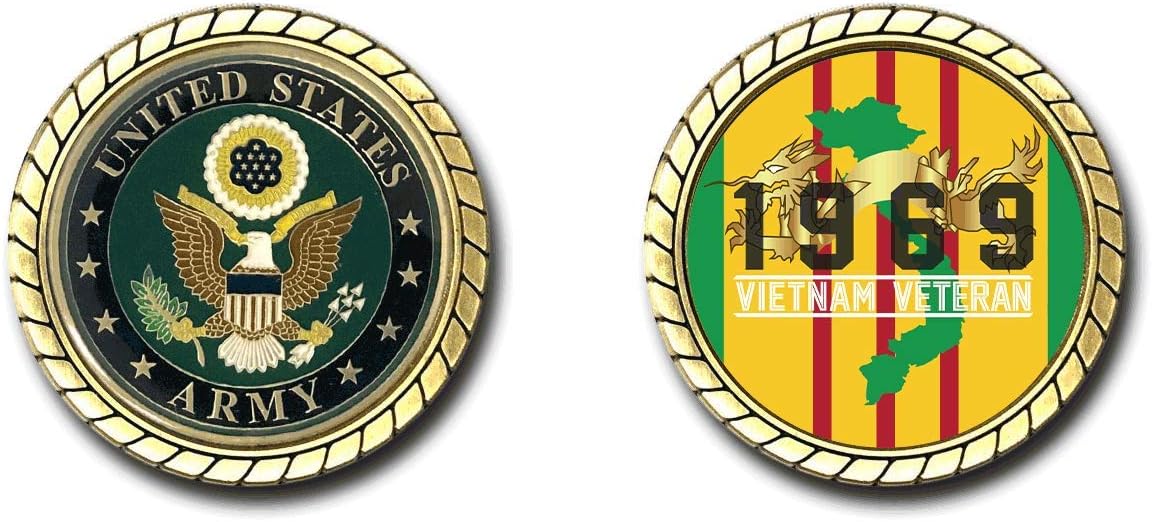 US Army Vietnam Veteran 1969 Challenge Coin - Officially Licensed Thumbnail