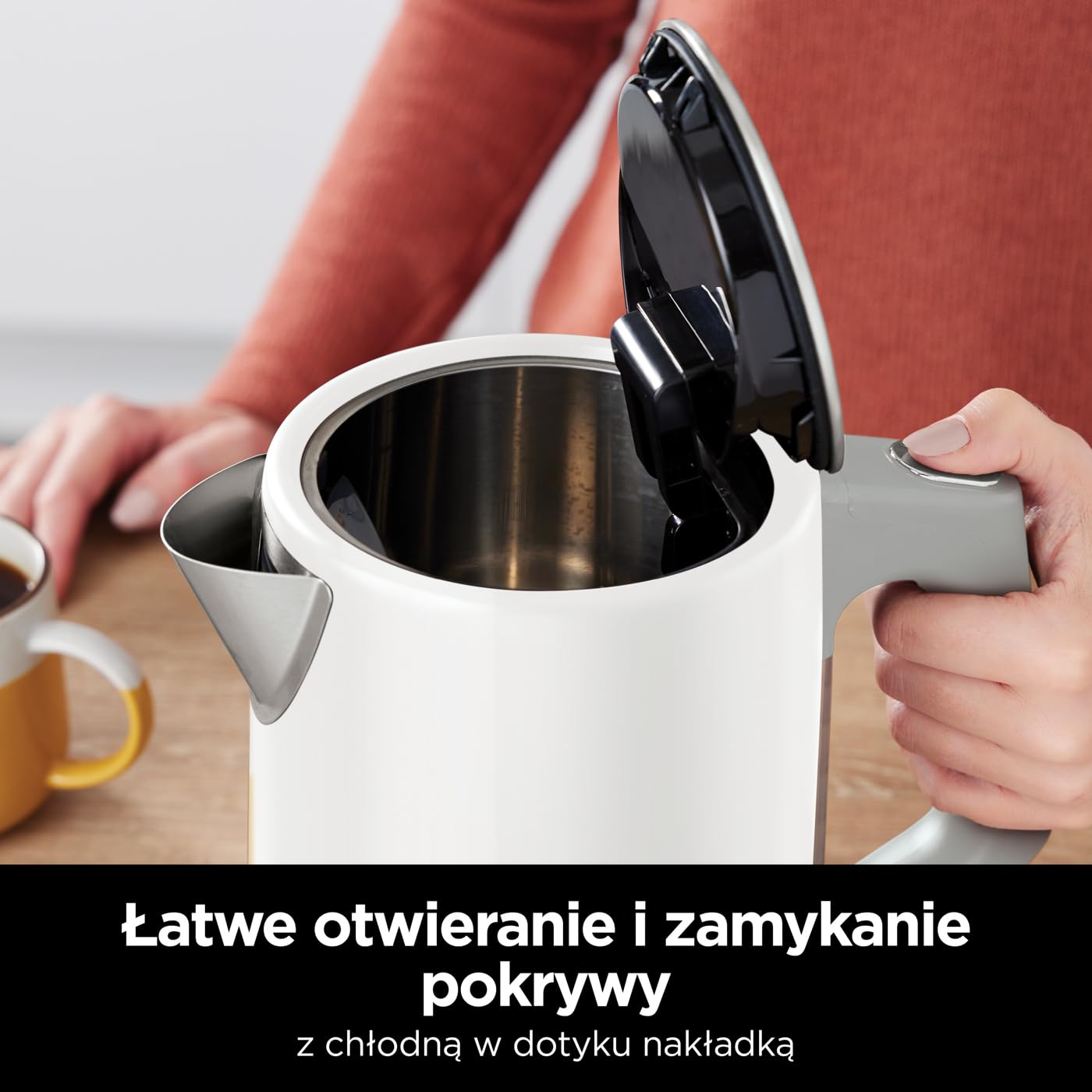Ninja Czajnik Perfect Temperature, 1,7 l, wyświetlacz LED, czajnik elektryczny z funkcją szybkiego gotowania i różnymi ustawieniami temperatury, Biały, KT200EUWH