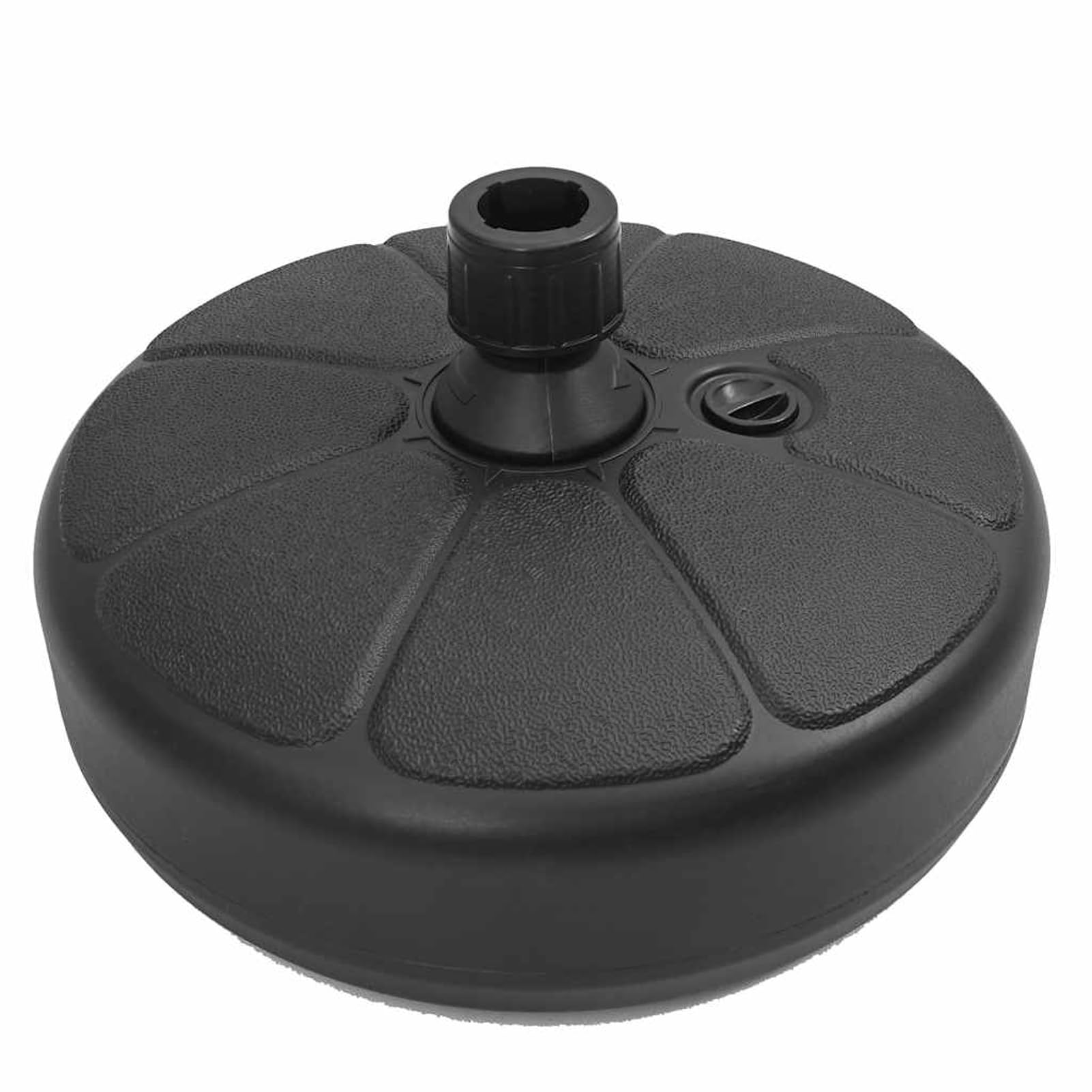 Base de parasol de 15 L – Remplissage d'eau ou de sable facile à remplir et à vider – Poignée intégrée pour plus de stabilité – Idéal pour une utilisation en extérieur, terrasse, pelouse, plage