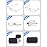 HIGHLIKE 4-Pack Hard Cases Folding Reading Glasses, Pocket Wallet Purse Compact Spring Hinge Readers, Transparent Clear Lens 2 Black 2 Gunmetal 3.5 x