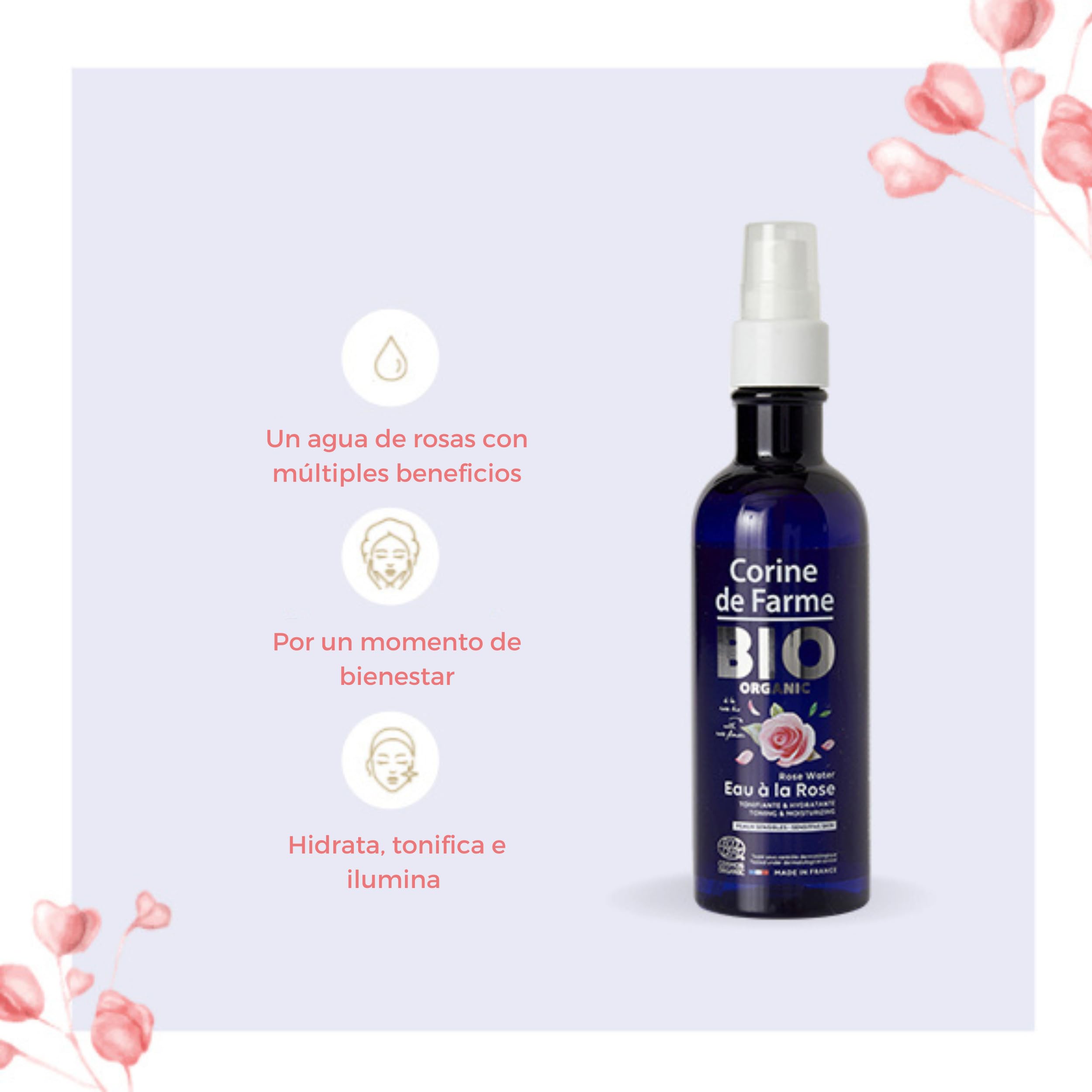 Corine De Farme Acqua Rinfrescante Bio 200 Ml - Spray Viso E Corpo