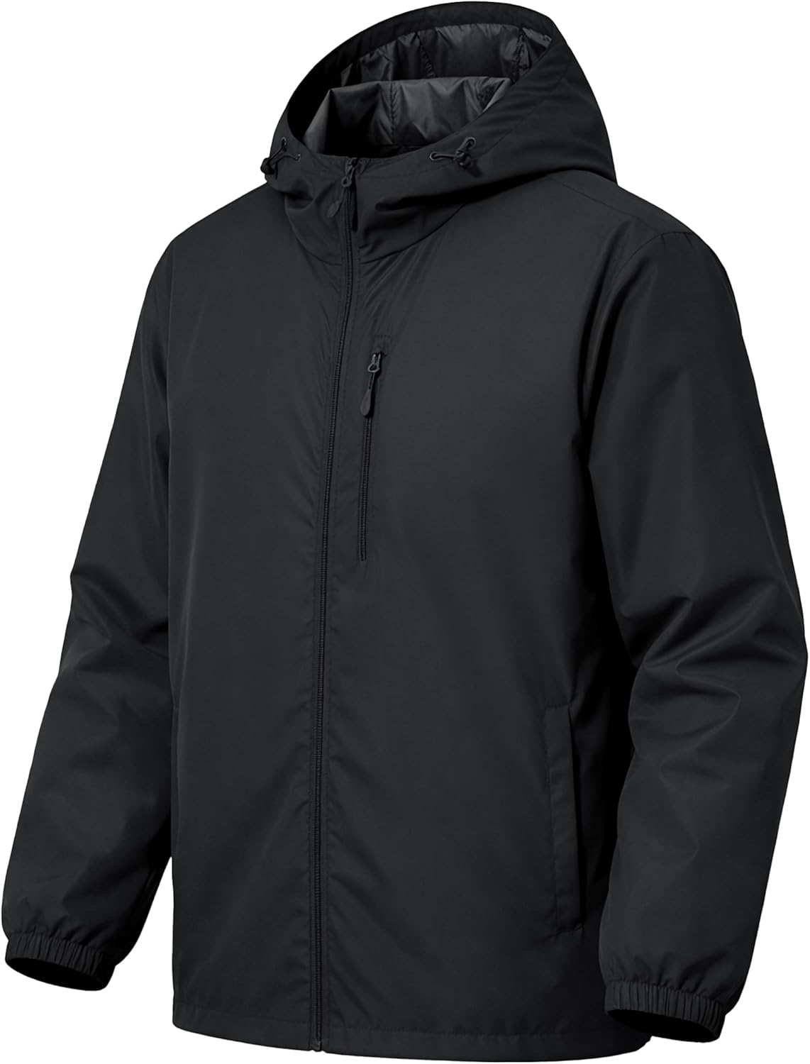 UIQUR Men's Cycling Jacket Rain Jacket Waterproof Windbreaker Raincoat Running Hiking Gear Hood Lightweight Packable