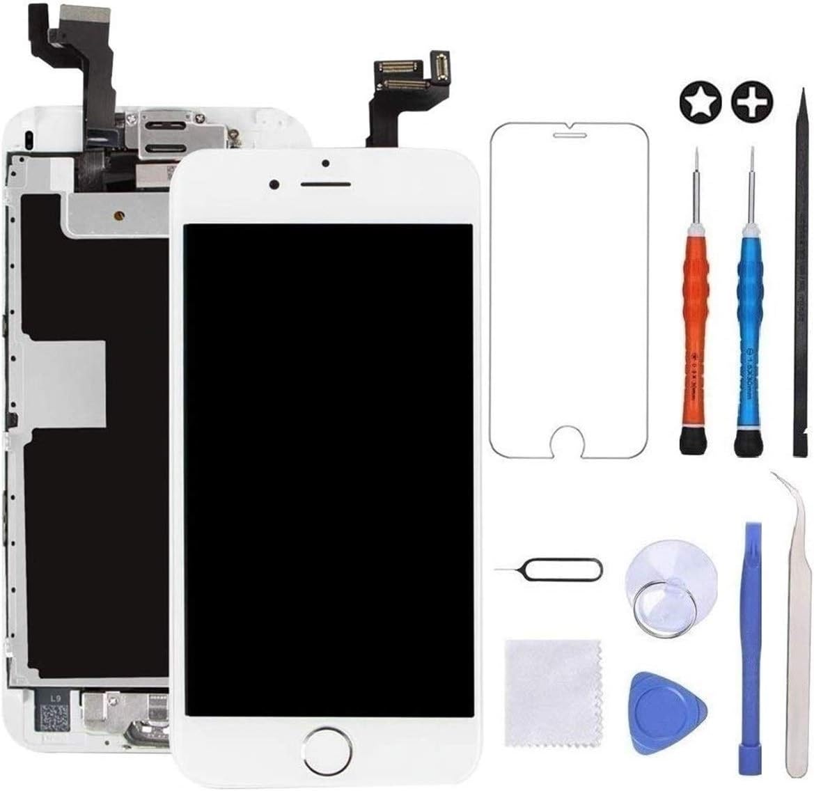 schermo sostitutivo per iphone 6 plus bianco con pulsante home