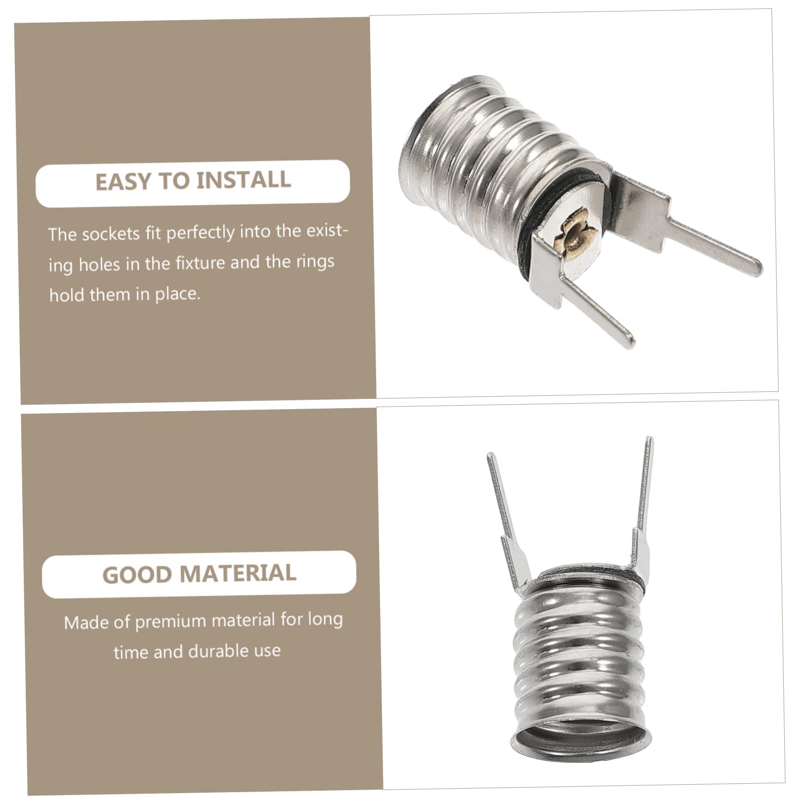 Tofficu 40 Piezas Portalámparas Atornillados para Bombillas Adaptador de Casquillo para Lámparas de Indicador Instalación y Uso Base de Luz Estable y Práctica